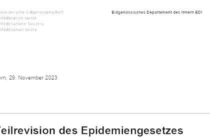 Revision of the Law of Epidemics: Consultation Process of SSPH+