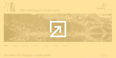 Phd program in public health